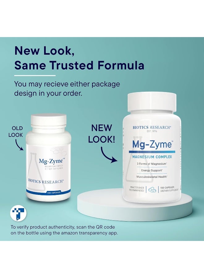 Biotics Research Mg-Zyme Triple Magnesium Complex 100 mg- Magnesium Glycinate, Gluconate, Aspartate Chelated Supplement, High Absorption, Support Sleep, Energy, Cardiovascular Health - 100 Capsules - Image 5